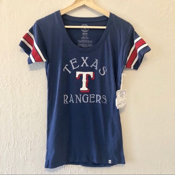 Forty Seven Brand Tops - Texas Rangers Official Team Tee Shirt Forty Seven Brand Tops - Texas Rangers Official Team Tee Shirt